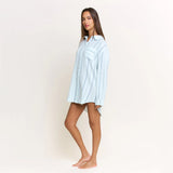 Long Weekend Sleepshirt by Honeydew | Aqua Southwest Stripe