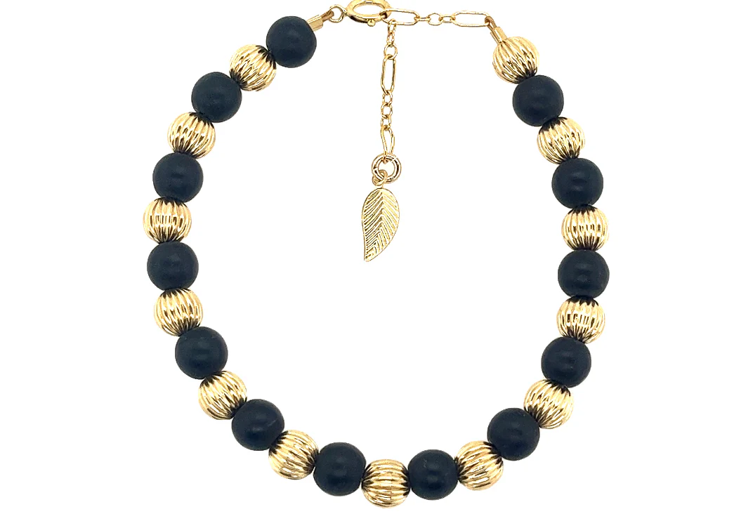 Lucy GF Bracelet by Bara Boheme | Black Agate