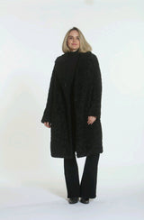 Nindy OS Textile Coat by Mauritius in Black