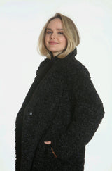 Nindy OS oversized textile coat, styled