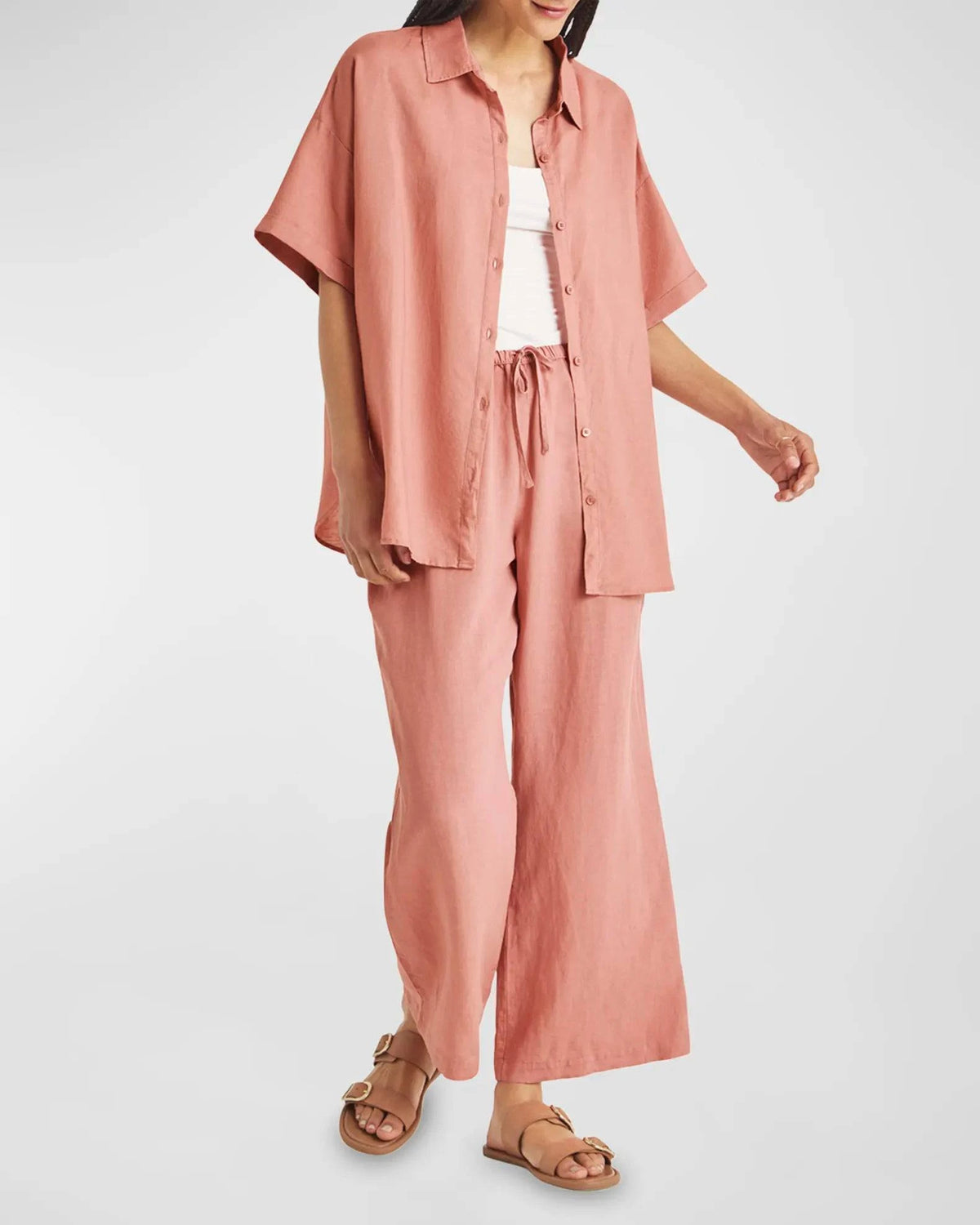 Dawson SS Linen Buttondown by Splendid | Sunset