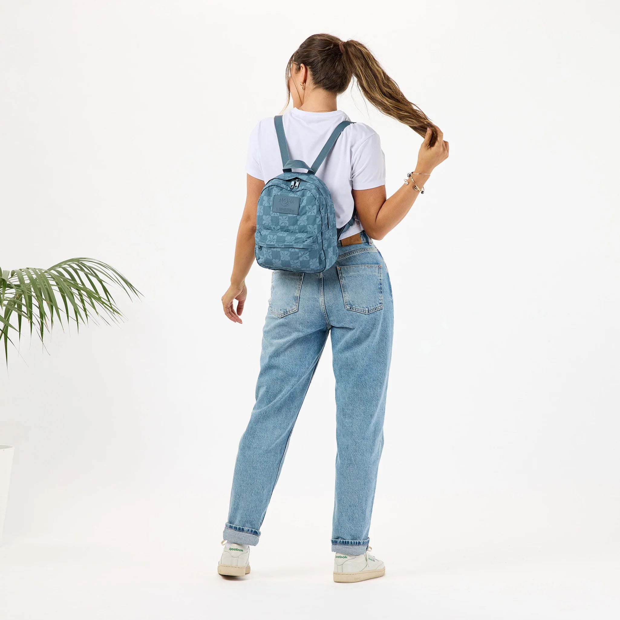 Pua Check Mini Backpack by Aloha Collection | Slate