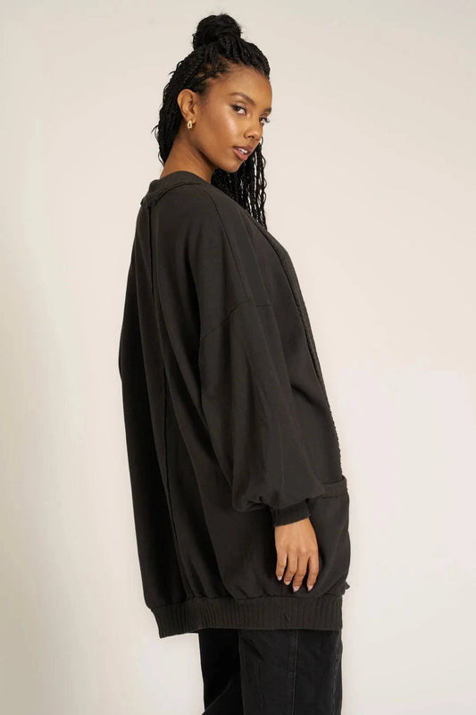 Azalea Boyfriend Cardi by Project Social T | Vintage Black - Zen&Zip