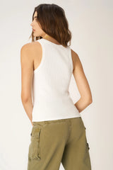 Cooper Sweater Rib Tank White