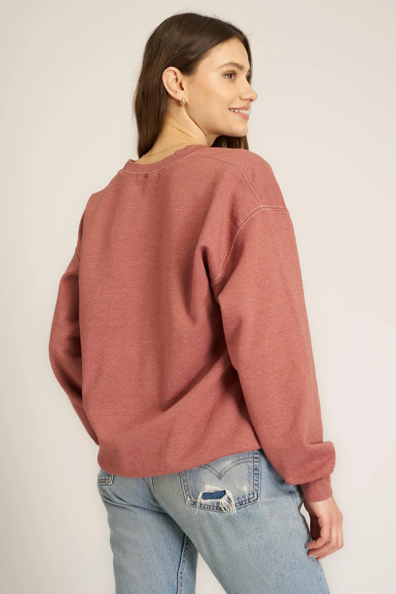 Giddy Up Embroidered Cut Crew Swtshrt