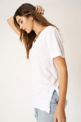 Knockout VNeck Tee White