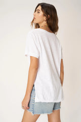 Knockout VNeck Tee White