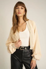 Nieves Seamed Shrug Mother of Pearl