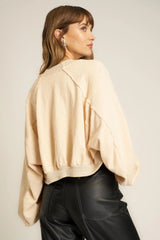 Nieves Seamed Shrug Mother of Pearl