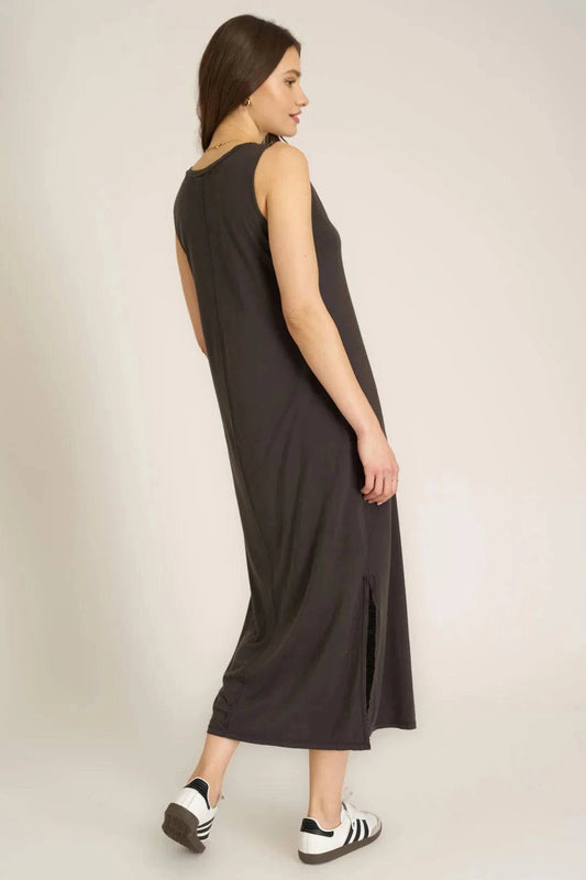 Ventura Notch Neck Dress by Project Social T | Vintage Black - Zen&Zip
