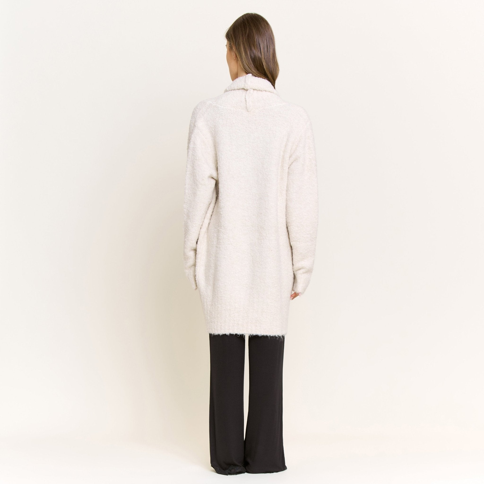 Ready to Relax Cardigan boucle texture detail
