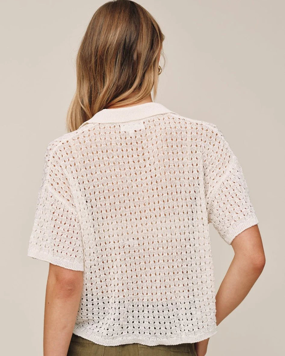 Short Sleeve Crop Pullover by Bella Dahl | Sand Stone