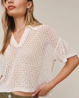 Short Sleeve Crop Pullover by Bella Dahl | Sand Stone