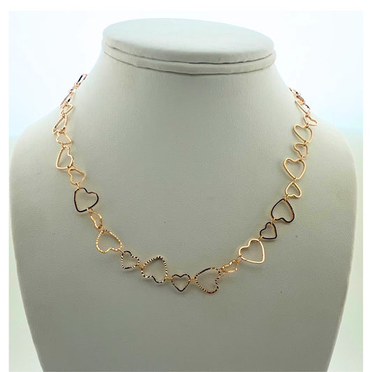 Hearts 16" Necklace by Sai Brazil | 18k Gold Plated - Zen&Zip