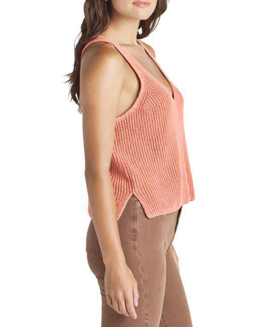 Deirdre Sweater Tank by Splendid | Persimmon - Side
