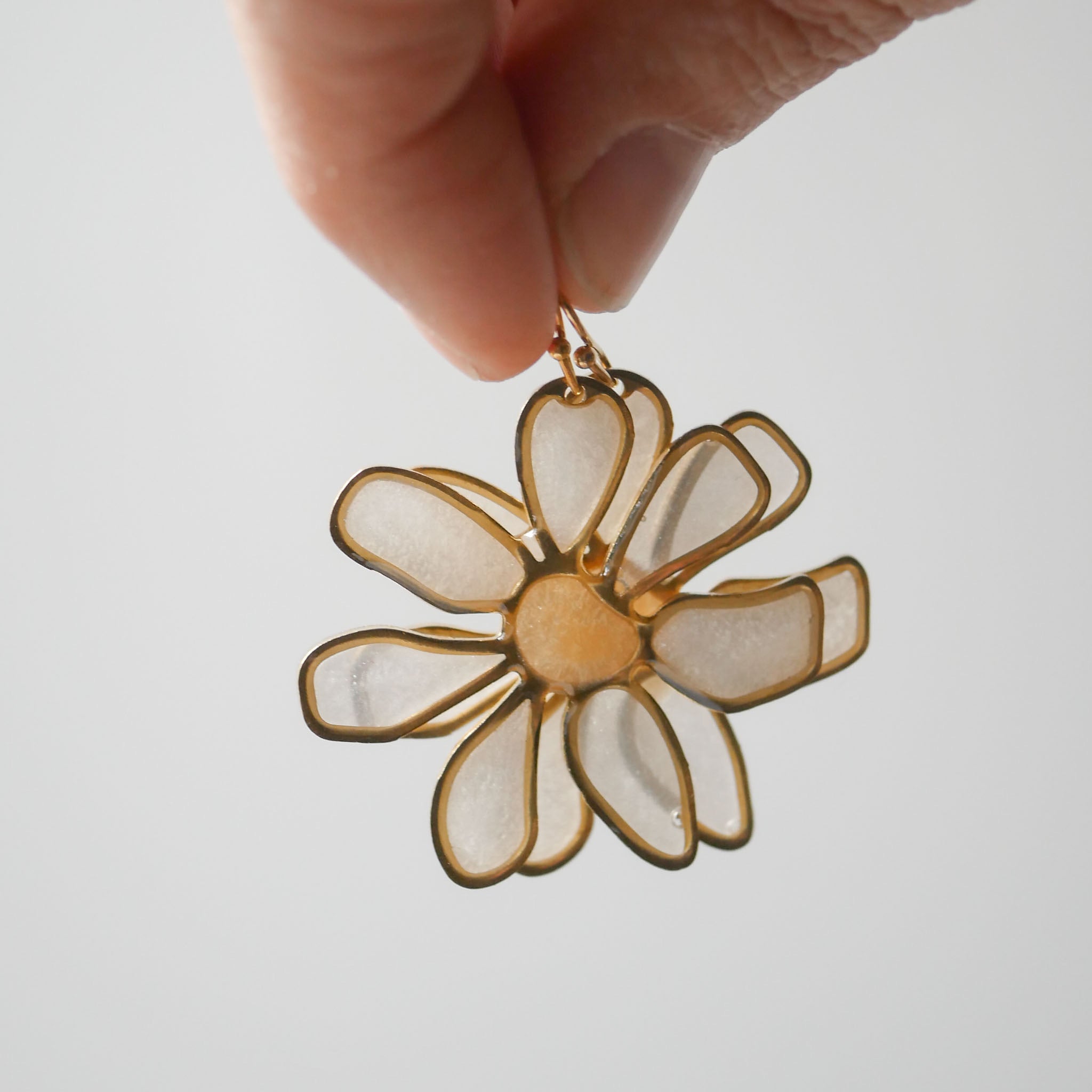 Daisy Stained Glass Earrings