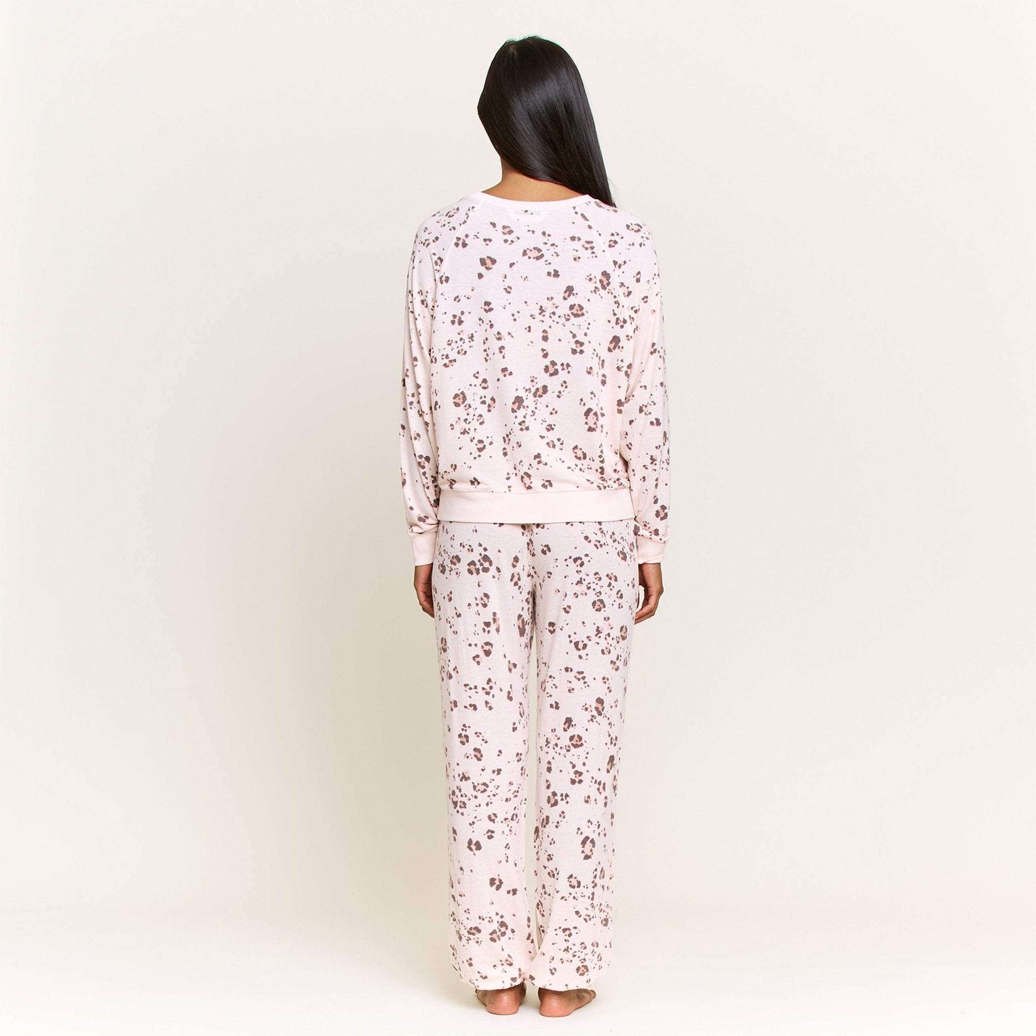 Star Seeker Long Set Powdery Peach Leopard, back
