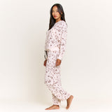 Star Seeker Long Set Powdery Peach Leopard, side