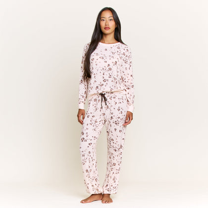 Star Seeker Long Set by Honeydew | Powdery Peach Leopard