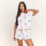 Star Seeker Tee Shortie Set by Honeydew | Ivory Western Suns