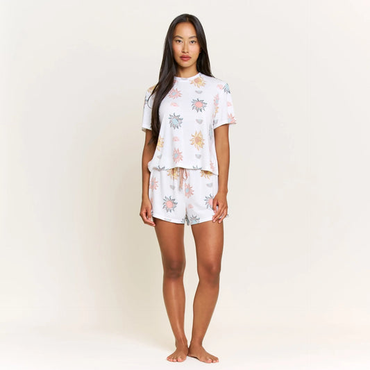 Star Seeker Tee Shortie Set by Honeydew | Ivory Western Suns