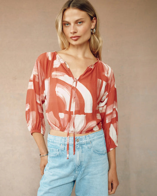 Tie Up Pullover Top by Bella Dahl | Abstract Art Print