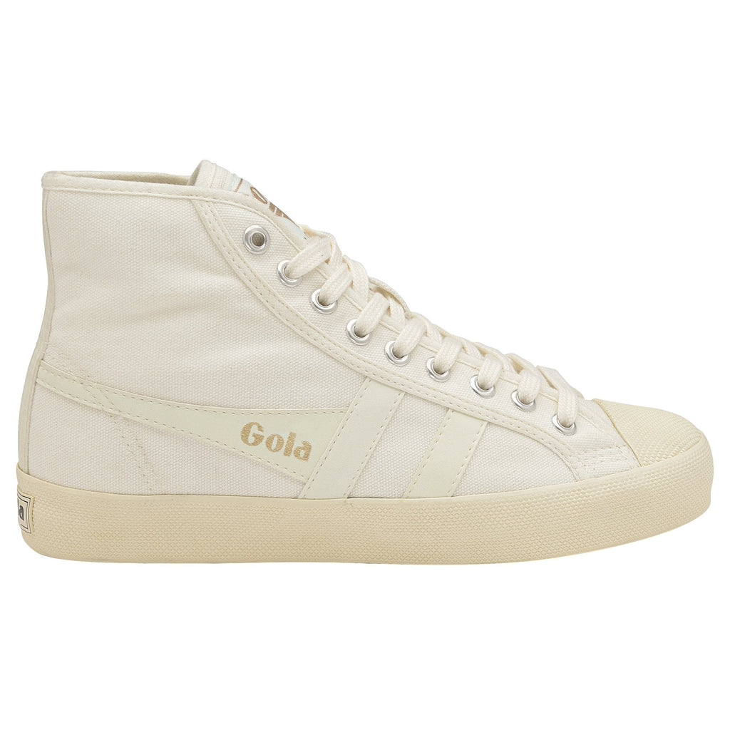 Women's Coaster High Sneakers White/Gold