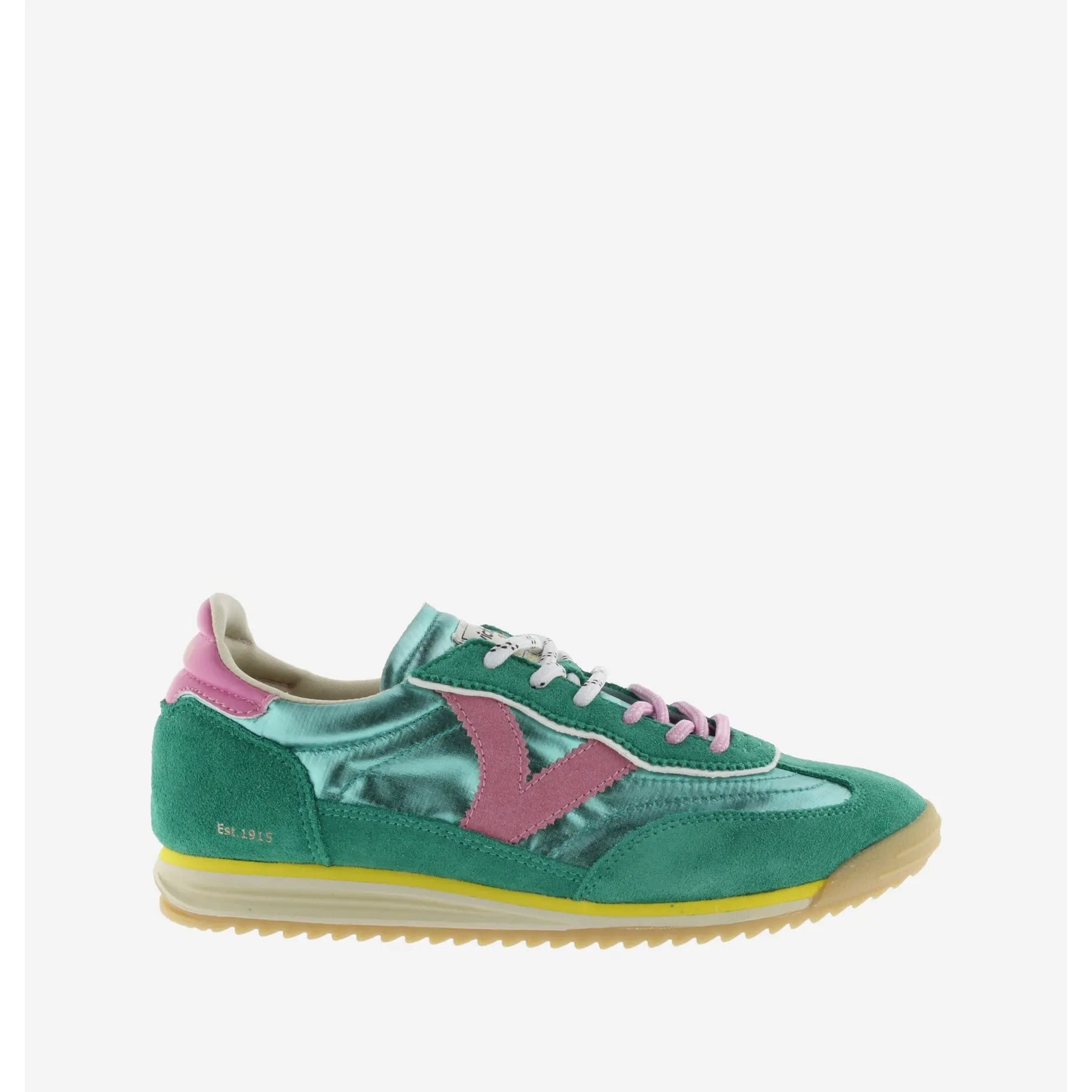 Saturno Classic Trainer by Victoria Shoes| Metallic Jade - Zen&Zip