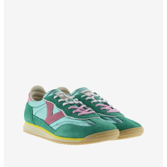 Saturno Classic Trainer by Victoria Shoes| Metallic Jade