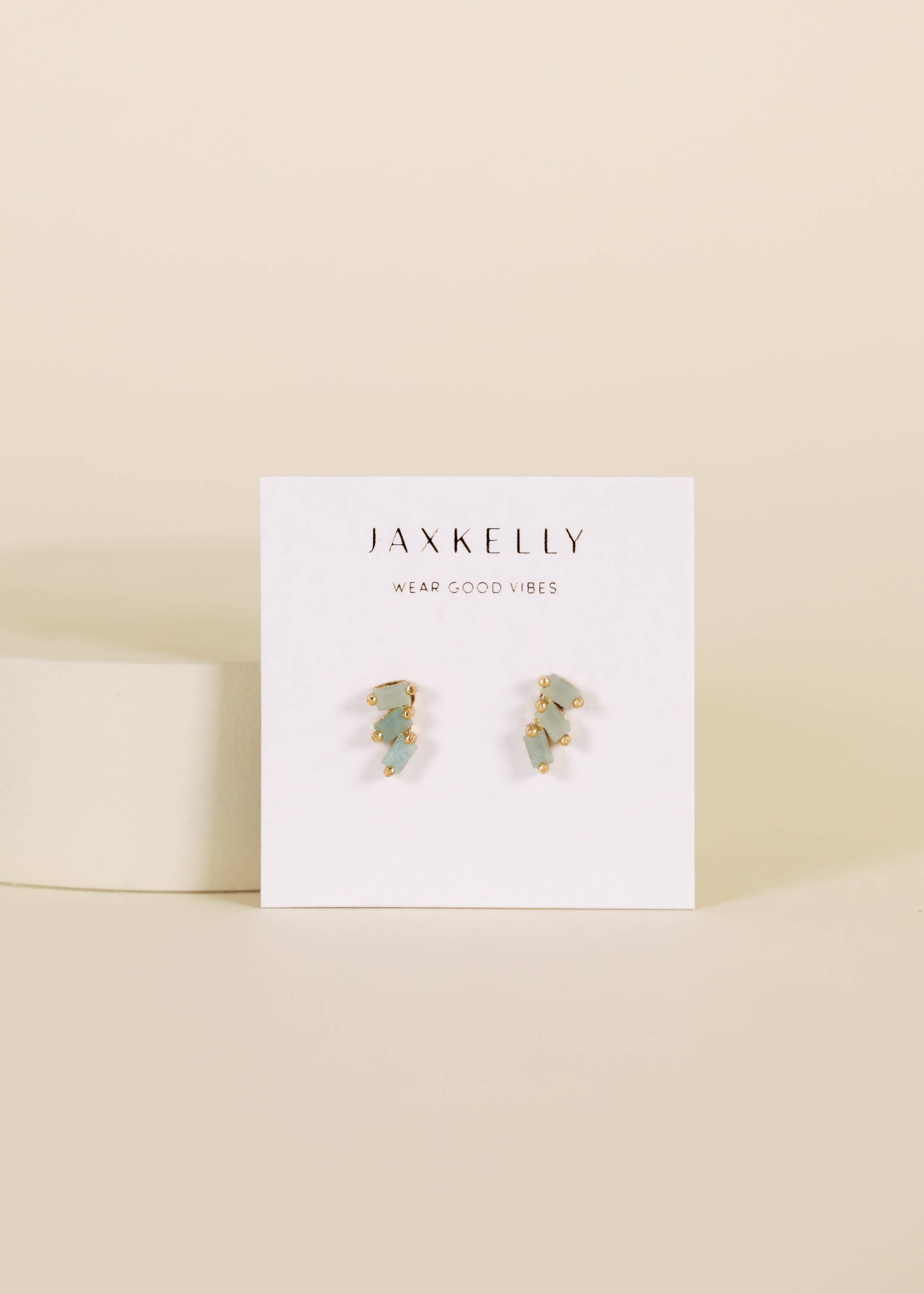 Offset Trio Earring by JaxKelly | Amazonite - Zen&Zip