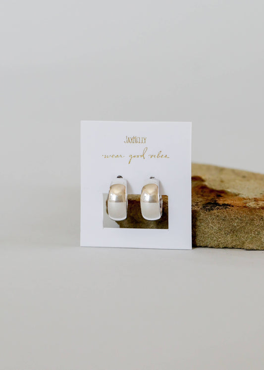 Silver Hoop Earring by JaxKelly | Wide - Zen&Zip