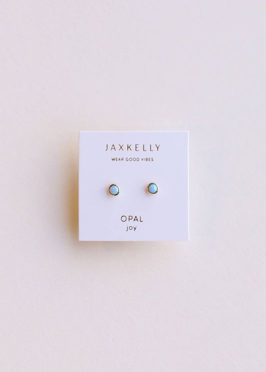 Simple Stud - Fire Opal- Earring - Zen&Zip
