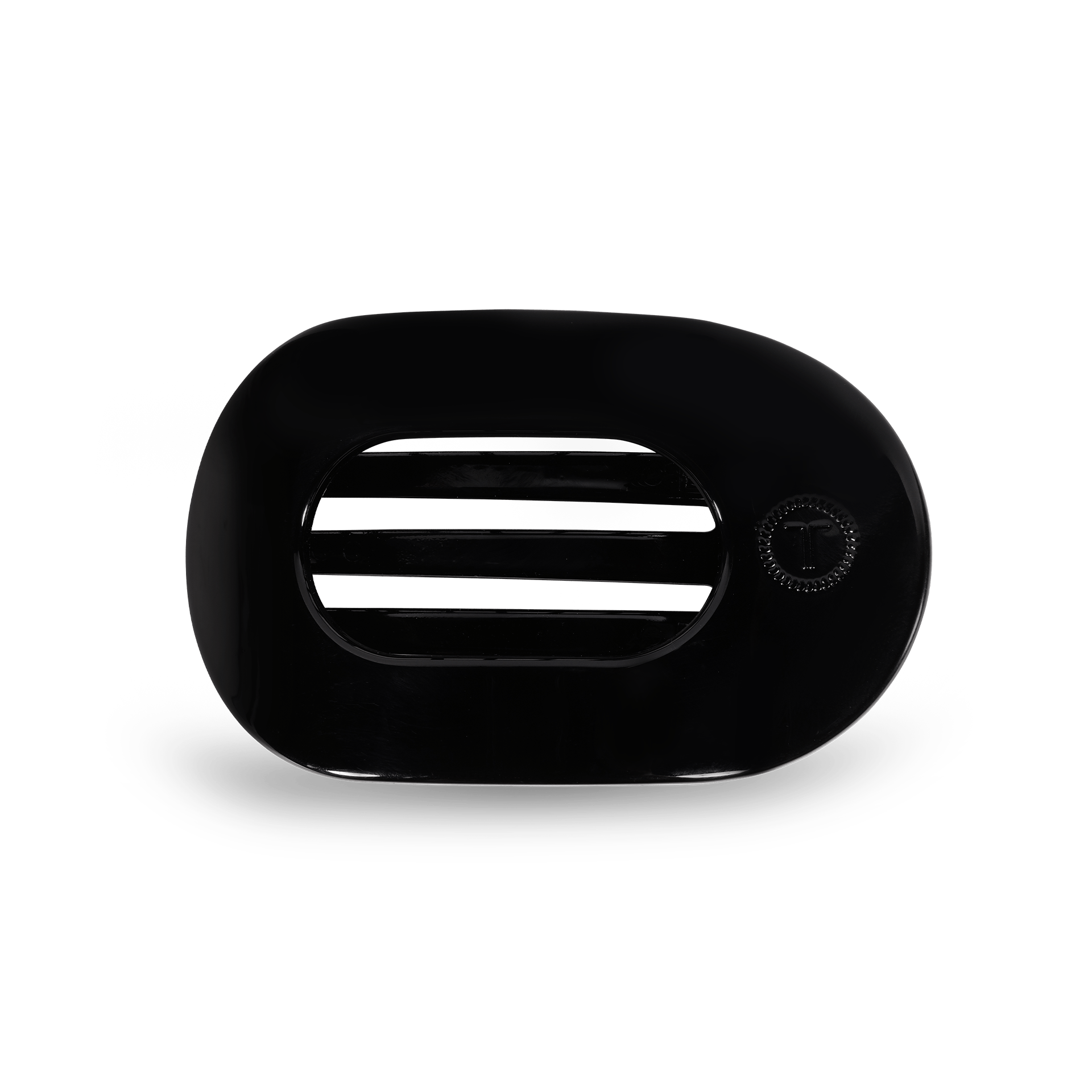 Jet Black Small Flat Round Clip - Zen&Zip