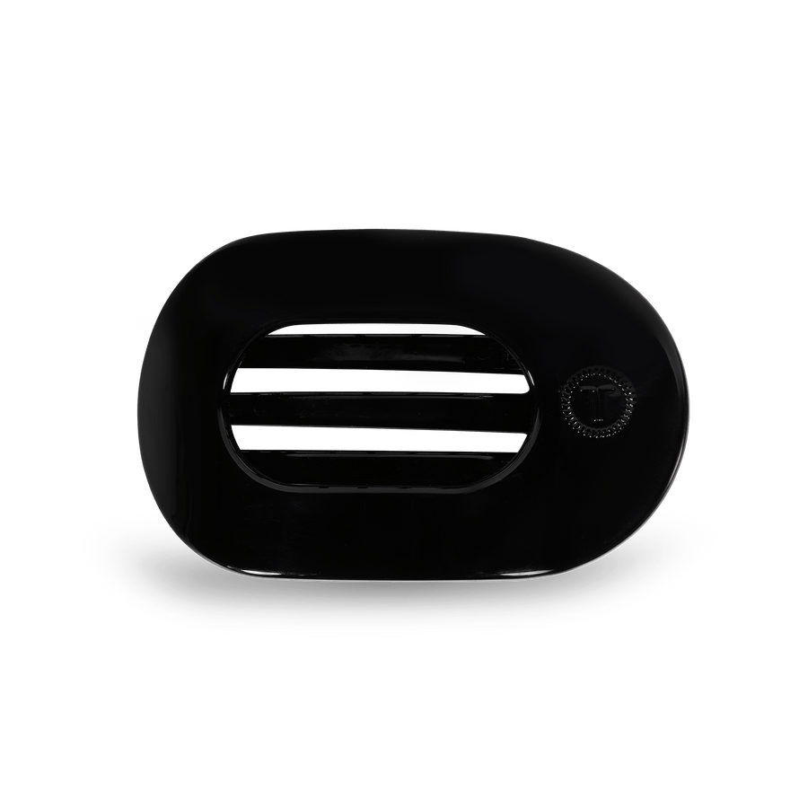 Jet Black Small Flat Round Clip - Zen&Zip