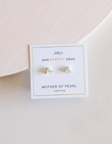 Mini Energy Gem Earrings Mother Of Pearl - Zen&Zip