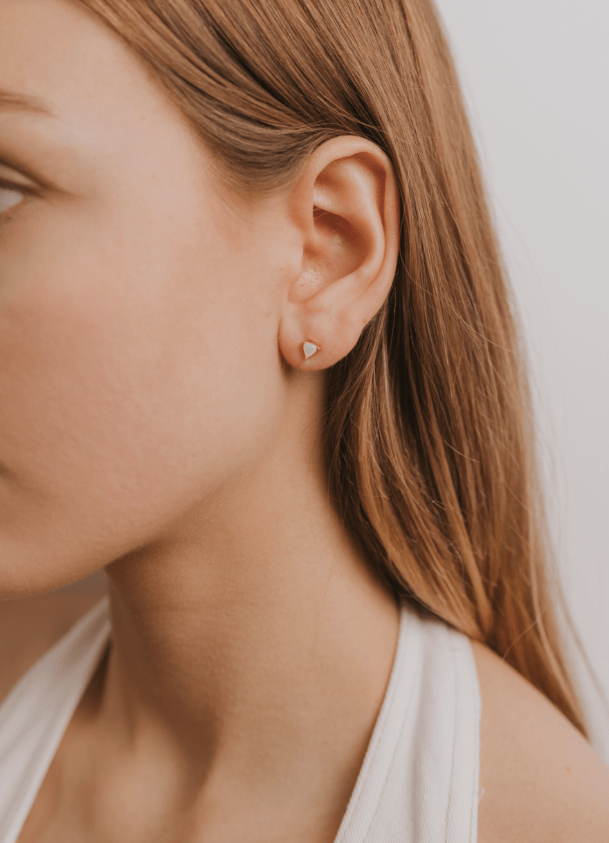 Mini Energy Gem Earrings by JaxKelly | Mother Of Pearl