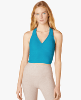 Spacedye Spirited Cropped Tank Blue Glow Heather - Zen&Zip