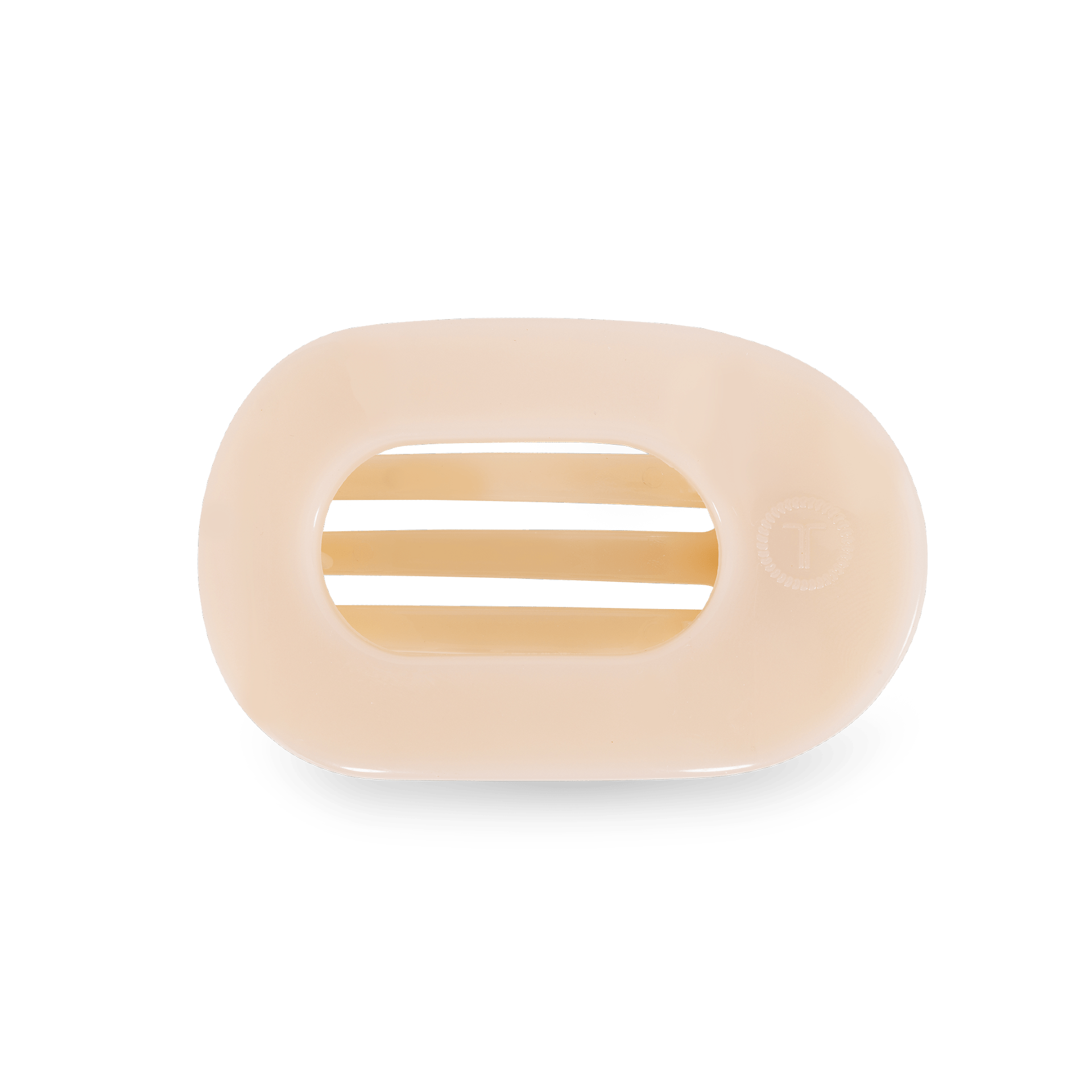 Almond Beige Small Flat Round Clip - Zen&Zip