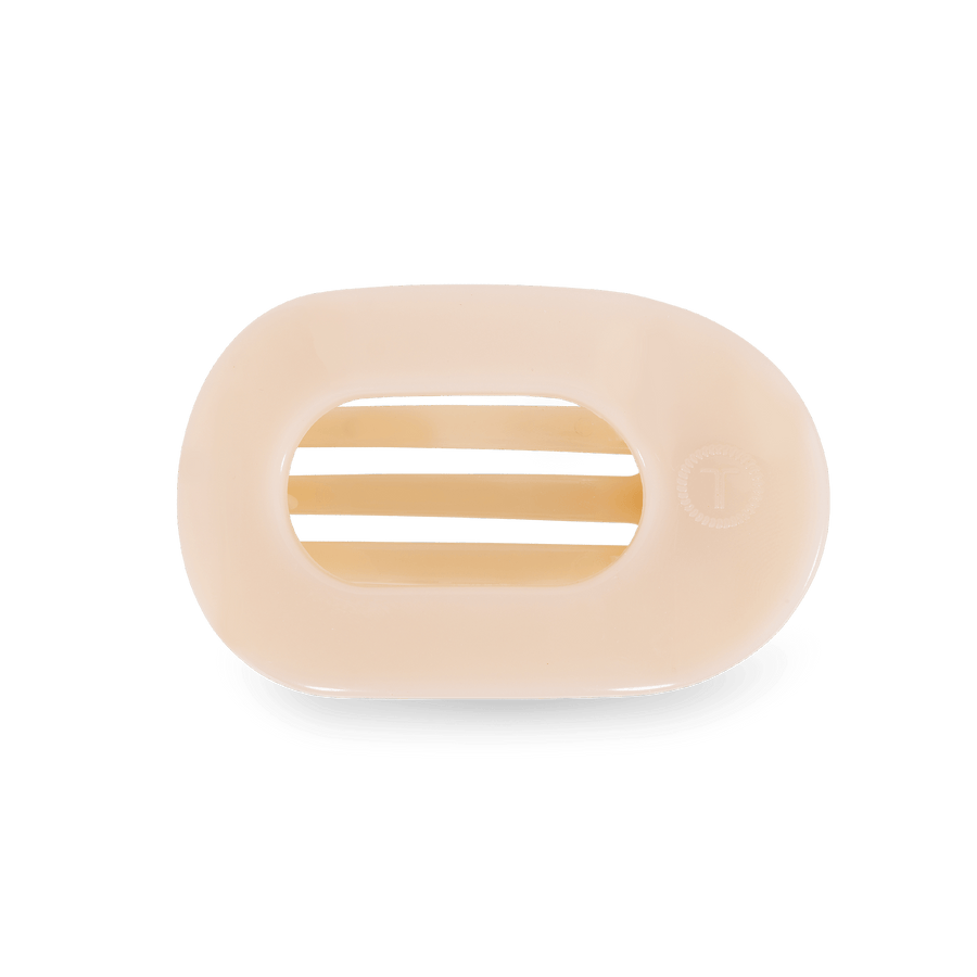 Almond Beige Small Flat Round Clip - Zen&Zip