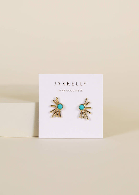 Sun Ray Earring by JaxKelly | Turquoise - Zen&Zip