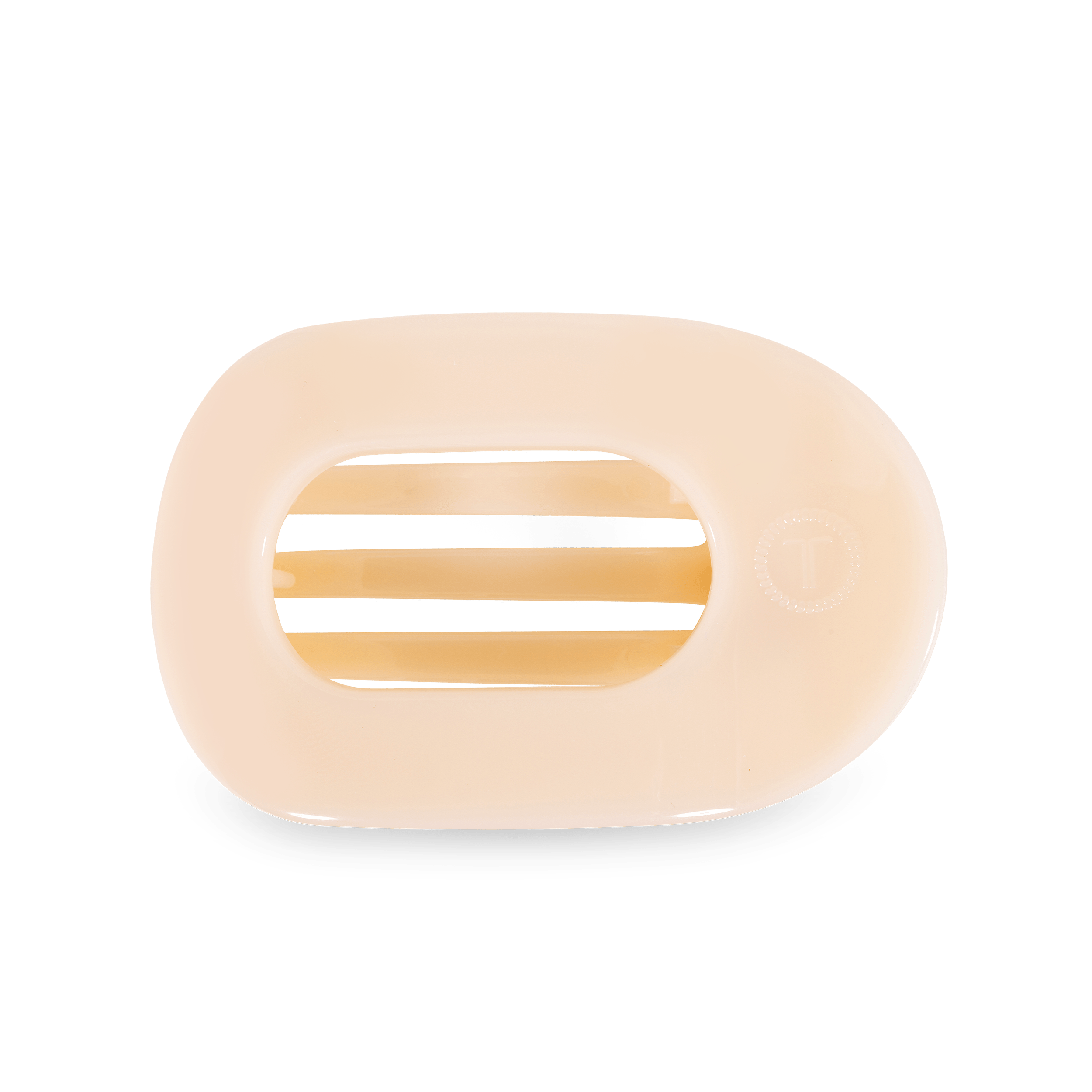 Almond Beige Medium Flat Round Clip - Zen&Zip