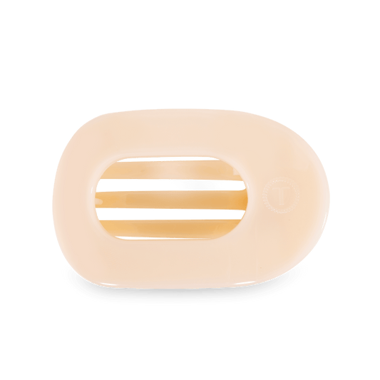 Almond Beige Medium Flat Round Clip - Zen&Zip